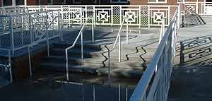 Mosaic rail close-up